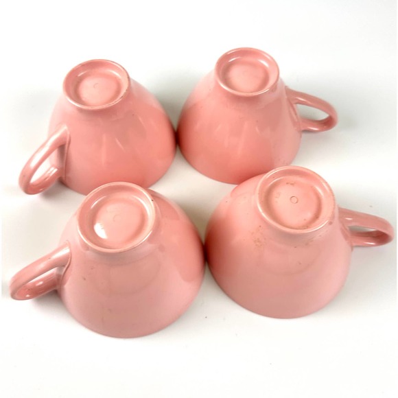Vintage Pink Melmac Coffee Cups Retro 1950's Melamine MCM Mid Century Kitchen - Picture 4 of 7